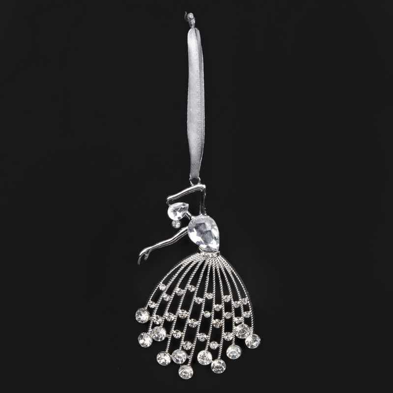Crystal Ballerina Tree Decoration 12.5x8cm