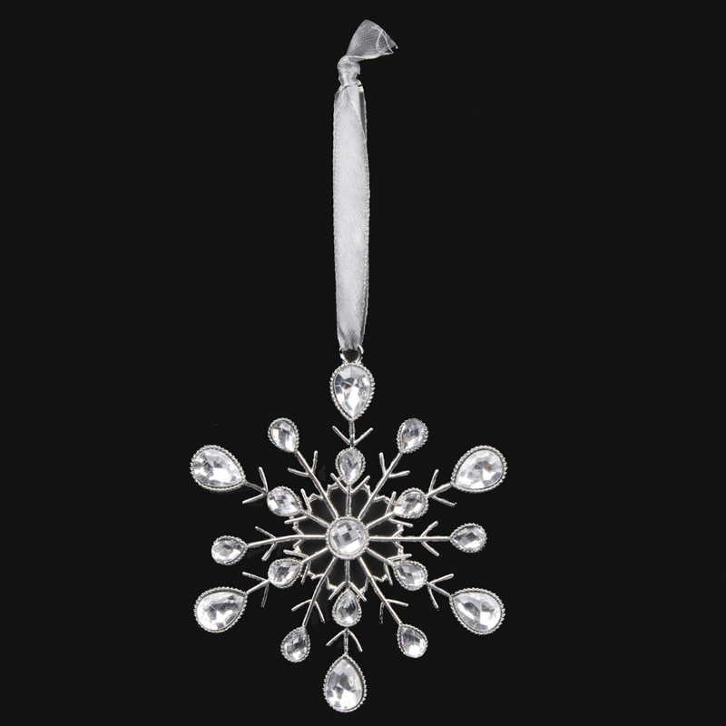 Crystal Snowflake Tree Decoration 10cm