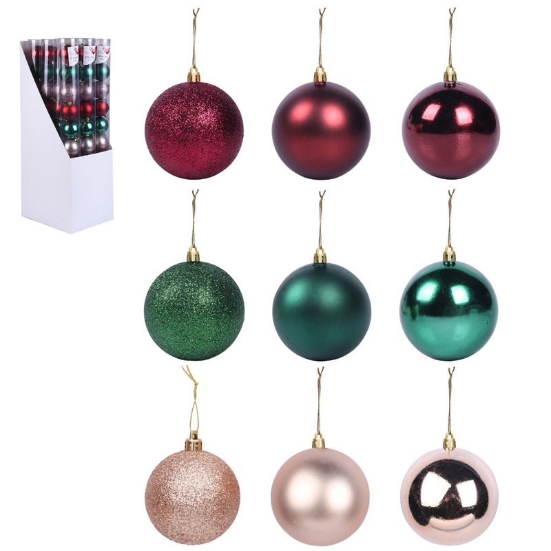 Festive Opulence 2 Shatterproof Baubles 10x5cm