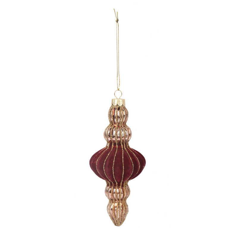 Glass Finial Tree Ornament 15.5cm