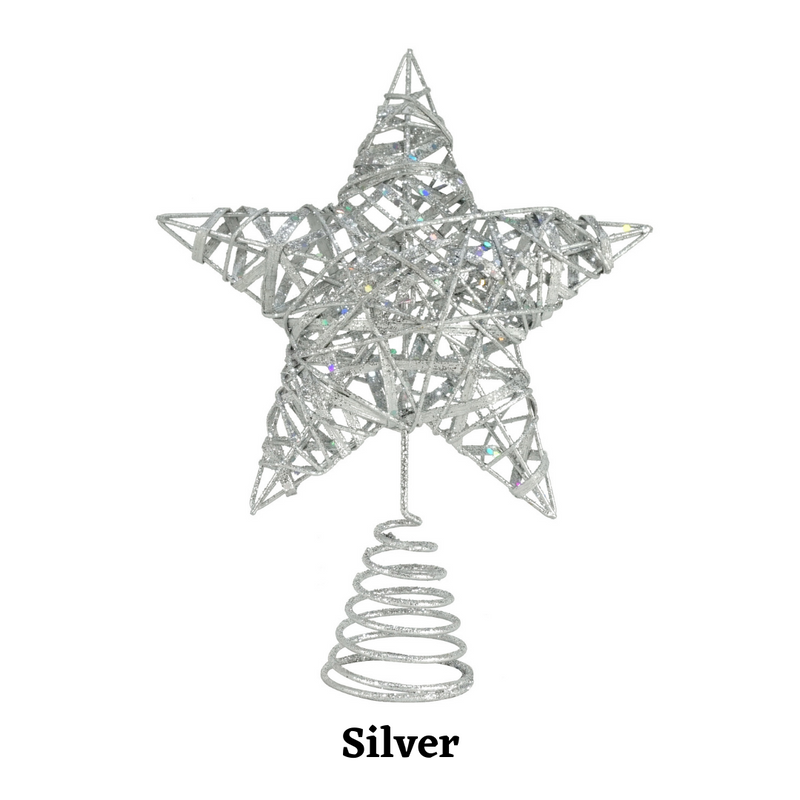 Glitter Wrapped Star Topper 25cm