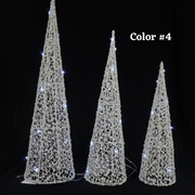 Light Up Glitter Cone Tree 3pc – thumbnail