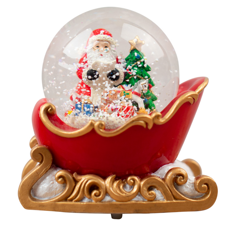 Musical Santa Sleigh Waterball 100mm