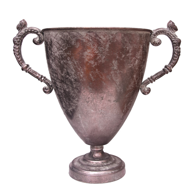 Antique Black Metal Urn 29.5cm