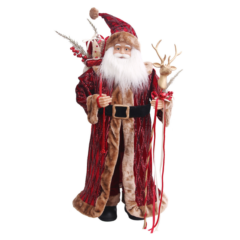 European Santa Claus Burgundy Robe 91cm