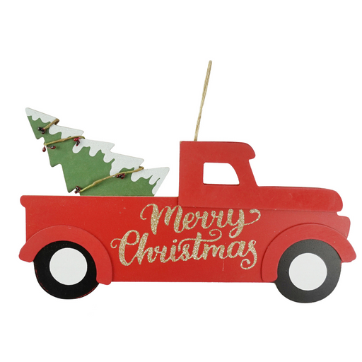 Christmas Truck Hanging Sign