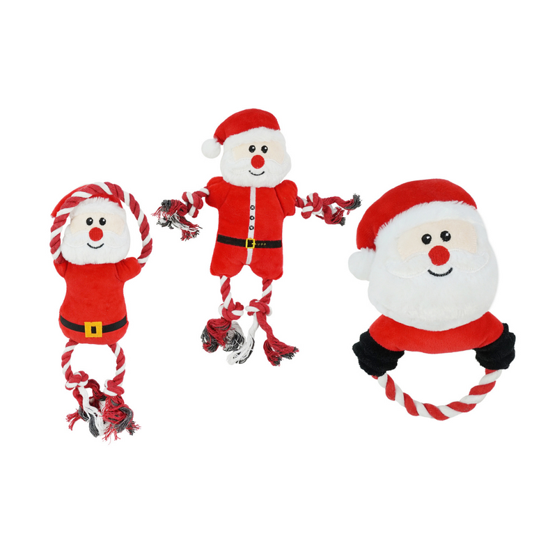 Dog Toy Santa Rope Tug