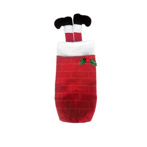 Novelty Bottle Bag Christmas Santa Chimney