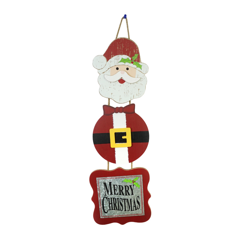 Vintage Jointed Santa Plaque 68cm