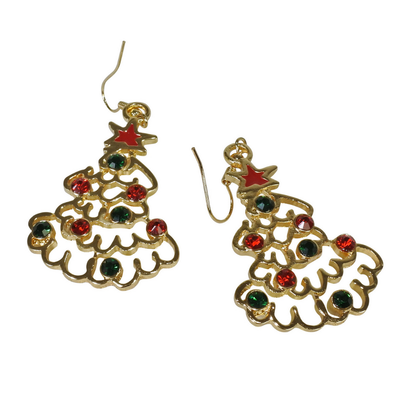 CHRISTMAS METAL EARRINGS Asst