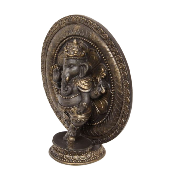 Dancing Ganesh™ Dancing Ganesh with Lotus Bronze/Gold 19cm