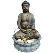 Buddha Fountain™ Large Buddha Fountain with Light 85cm – thumbnail