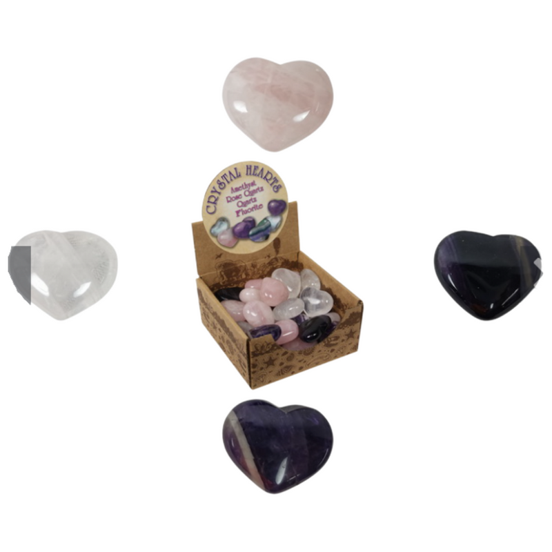 Crystal Love Hearts 4 Assorted 3cm