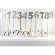 Candle Silver Glitter Long Stick #6 – thumbnail