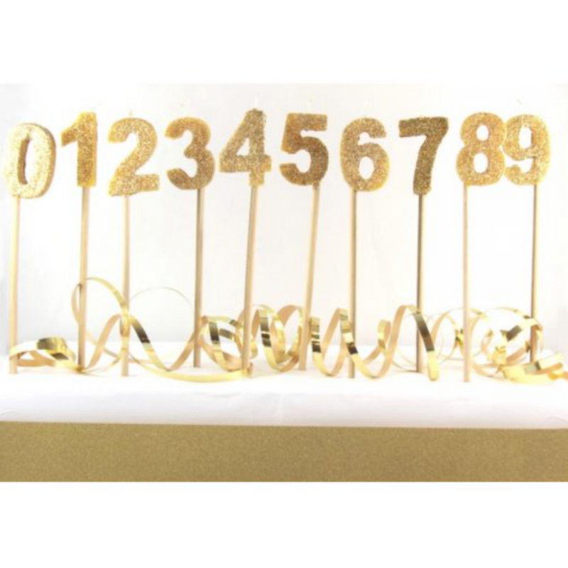 Candle Gold Glitter Long Stick #3