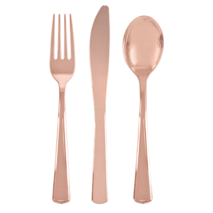 Rose Gold 18 Assorted Cutlery