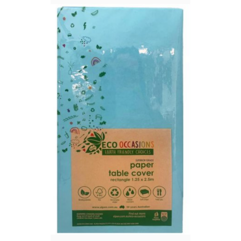 Paper Tablecover Rectangle Light Blue (250x125cm)