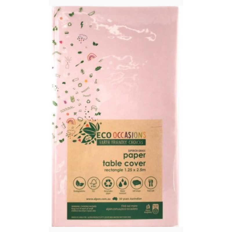 Paper Tablecover Rectangle Light Pink (250x125cm)