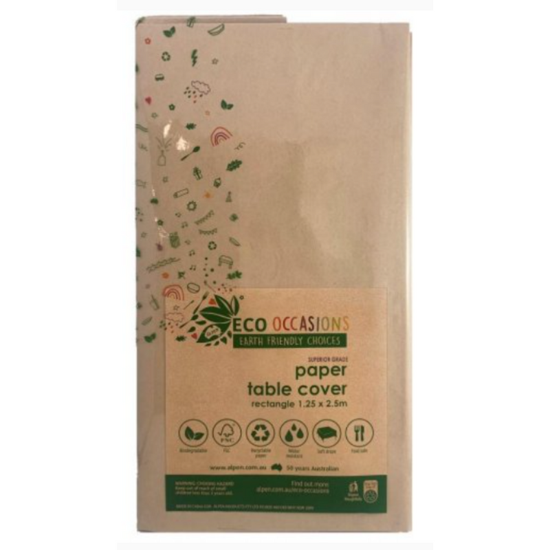 Paper Tablecover Rectangle Kraft (250x125cm)