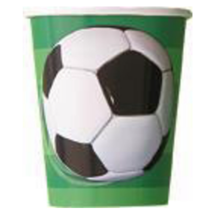 3D Soccer 8 x 270ml Paper Cups