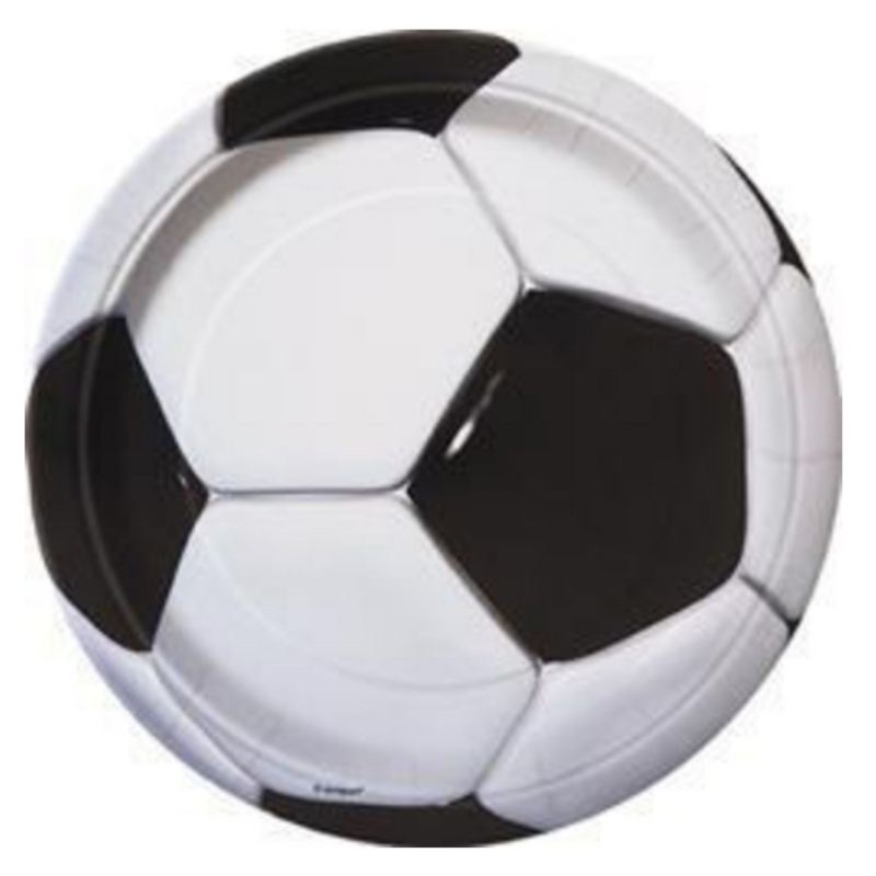 3D Soccer 8 x 23cm Paper Plates
