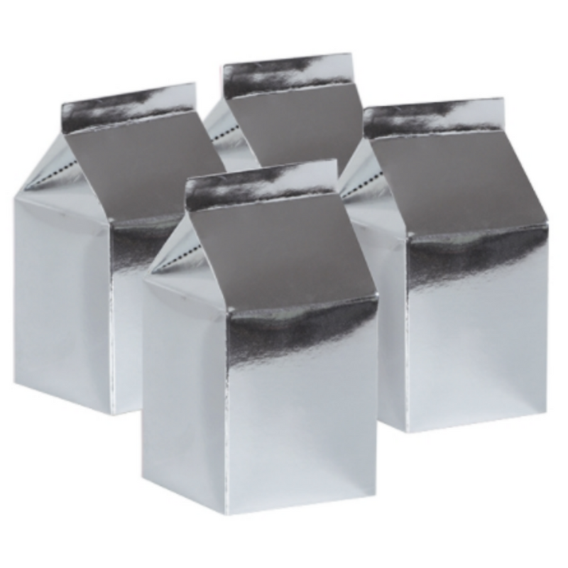 Milk Box Metallic Silver 10pk Five Star