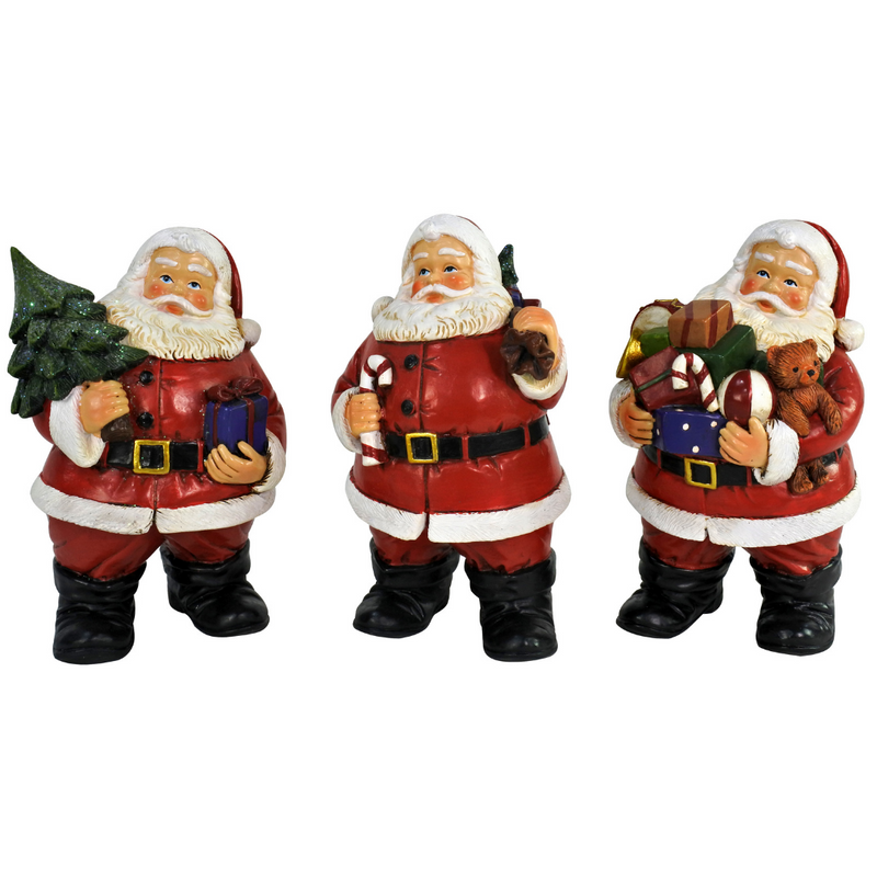 Resin Chubby Santa Figurine 15cm