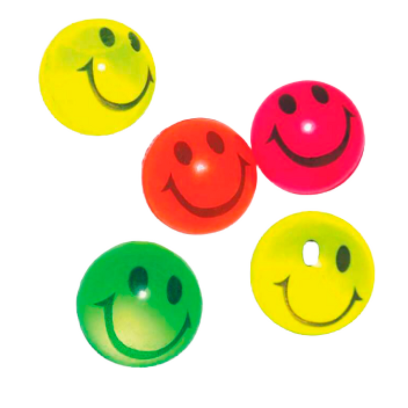 FAVOUR SMILEY BOUNCING BALLS 5PCS