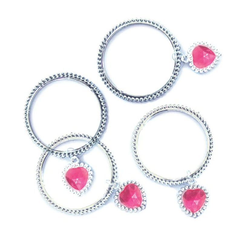 FAVOUR HEART CHARM BRACELET 4PCS