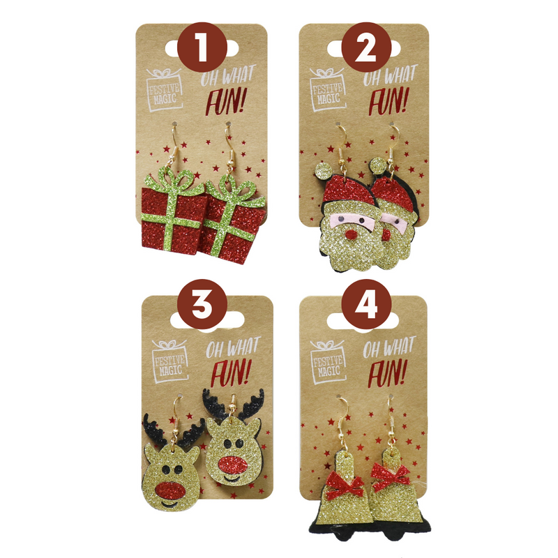 Ronis Earrings Glitter 4 Asstd