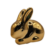 Ronis Easter Decor Ceramic Rabbit 6x7cm Gold