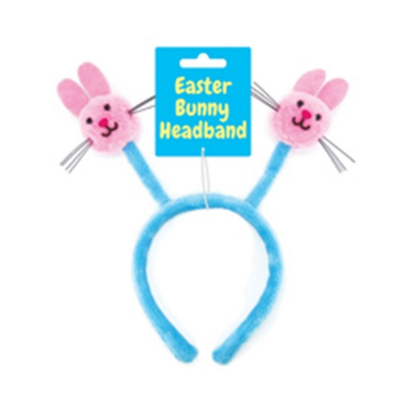Ronis Easter Headband with Bunnies Blue Pink