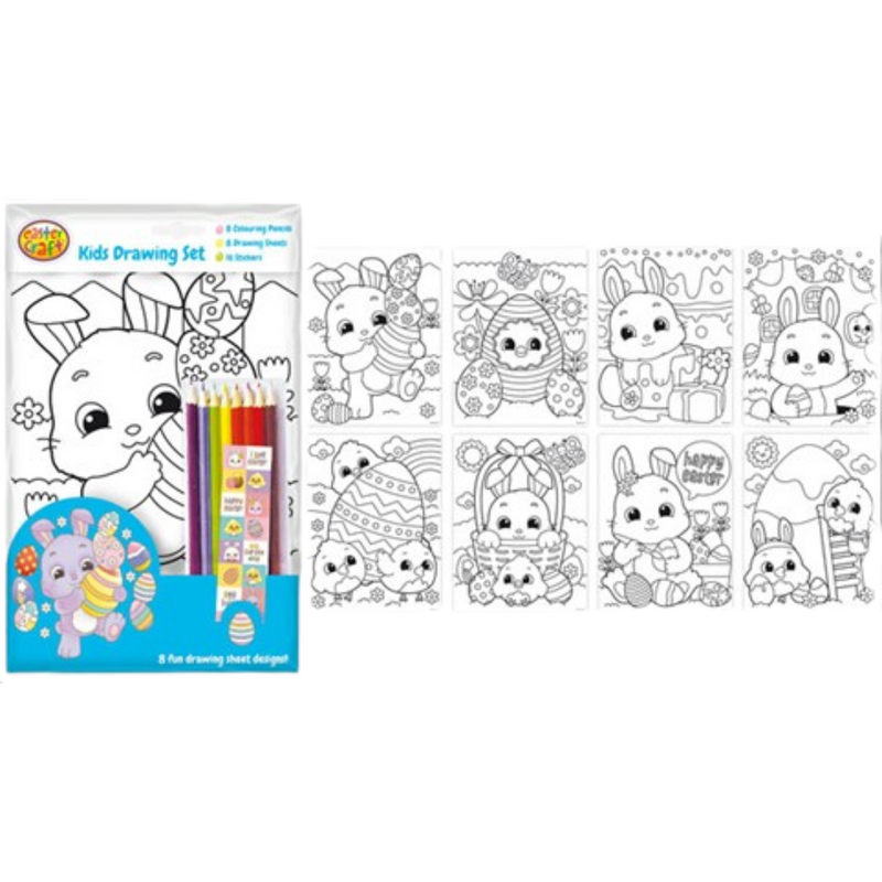 Ronis Easter Kids Drawing Set 8 Sheets