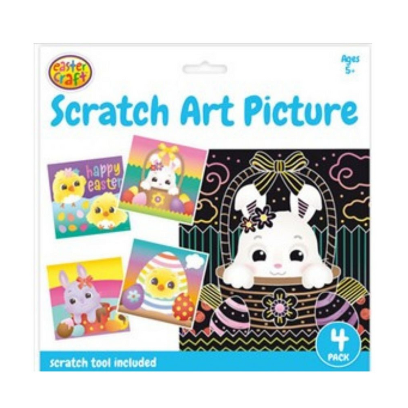 Ronis Easter Scratch Art Picture 4pk