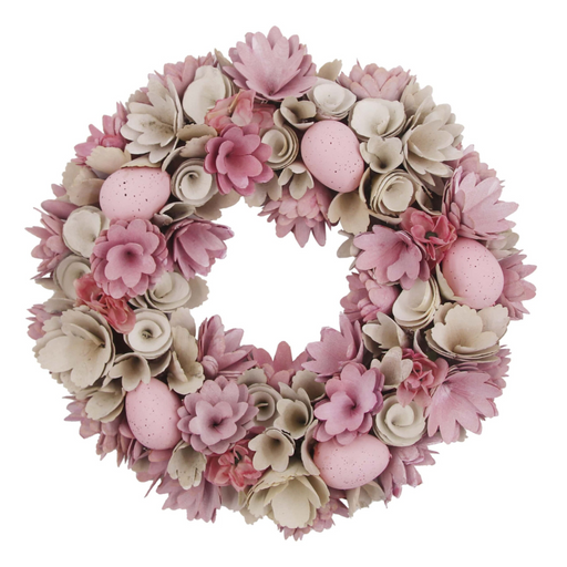 Ronis Easter Wreath 35cm Pink Cream