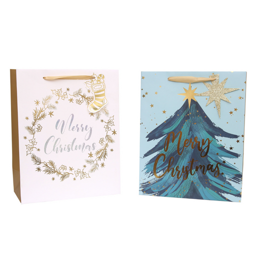Ronis Elegant Hot Stamping Gift Bag Large 2pk