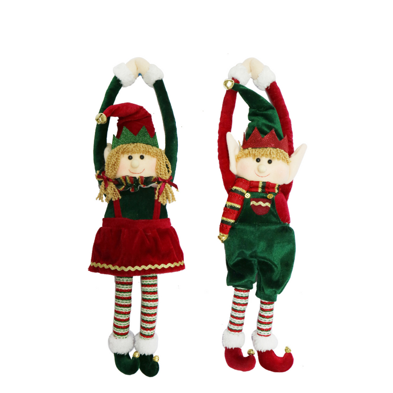 Ronis Elf Door Hanger DK 58cm Green Burgundy Assorted