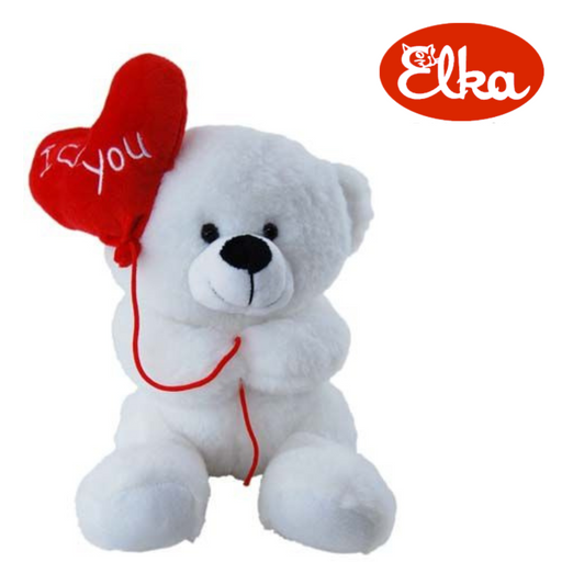 Ronis Elka Bear White with Balloon I Love You 25cm