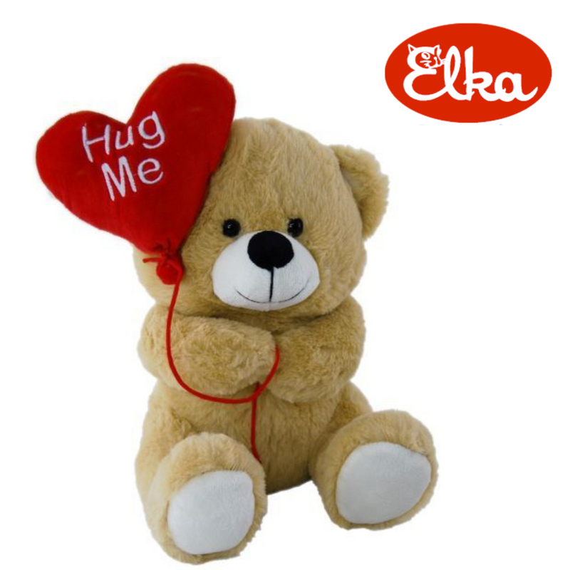 Ronis Elka Bear with Balloon Hug Me Beige 25cm