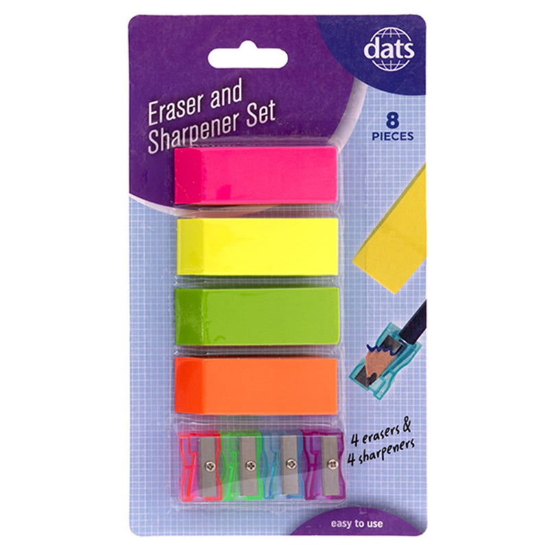 Ronis Eraser 4pc w Pencil Sharpener 4pc Set