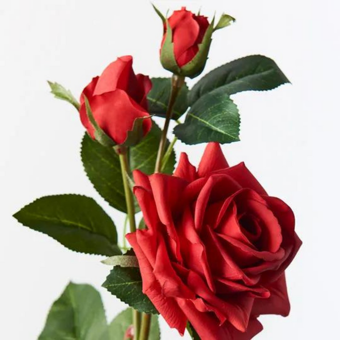 ARTIFICIAL FLOWER™ Rose Lisa Spray Red (56cml)