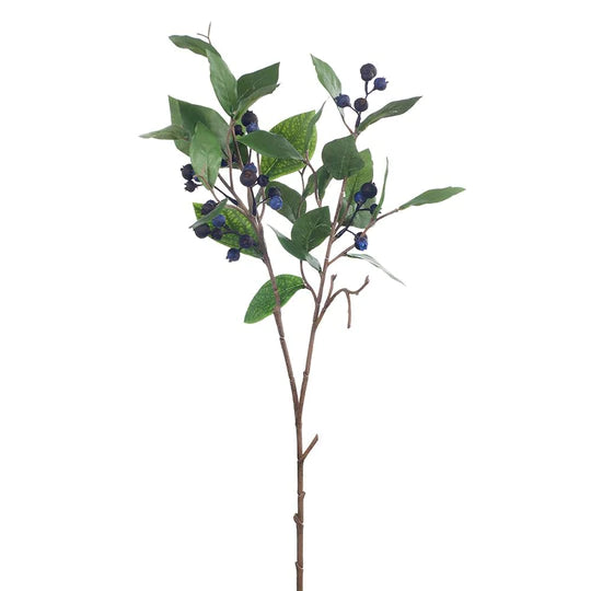 ARTIFICIAL FLOWER™ Berry Leaf Spray Dark Blue (73cml)