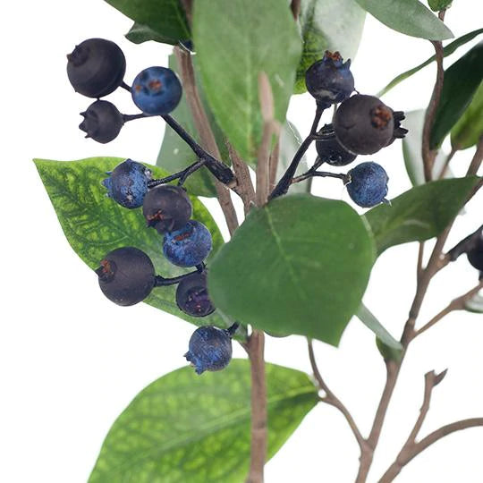 ARTIFICIAL FLOWER™ Berry Leaf Spray Dark Blue (73cml)