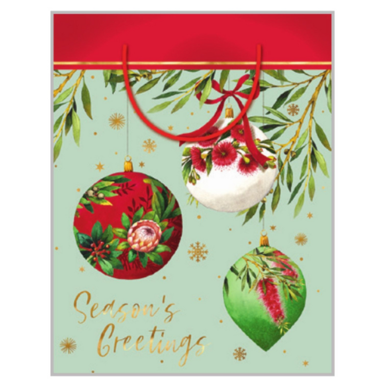 Ronis FSC Christmas Baubles Gift Bag Medium