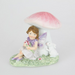 Ronis Fairy with Rabbit Sitting Under Mushroom 8.5cm 2 Asstd
