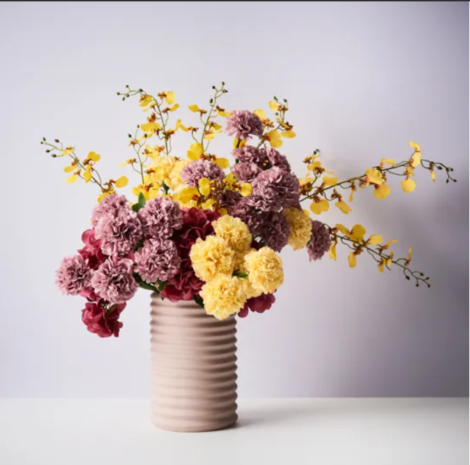 Carnation Yellow Artificial Flower 47cml