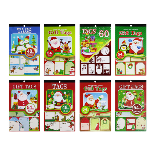 Ronis Foil Glitter in Book Gift Tags 8 Asstd