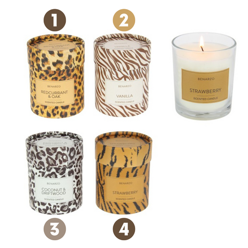 Fragrance Candle with Animal Print Design 11cm