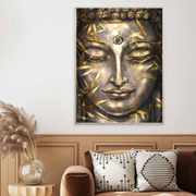 Ronis Frame Canvas Buddha Spirit 70x100cm Painted 5x1cm Champagne Assorted