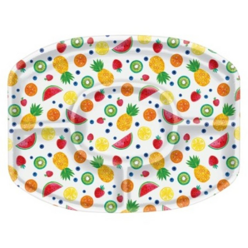 Ronis Fruit Design Plastic Sectional Platter 33x46cm